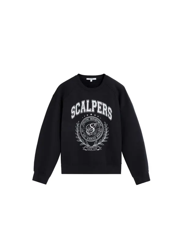 Scalpers Scalpers Majica 'College'  marine / bela