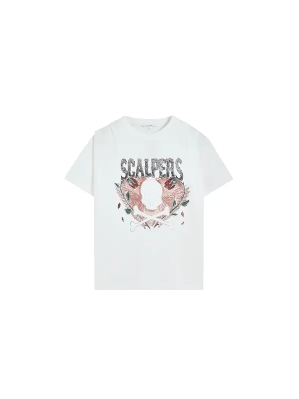 Scalpers Scalpers Majica ' '  ecru / bela