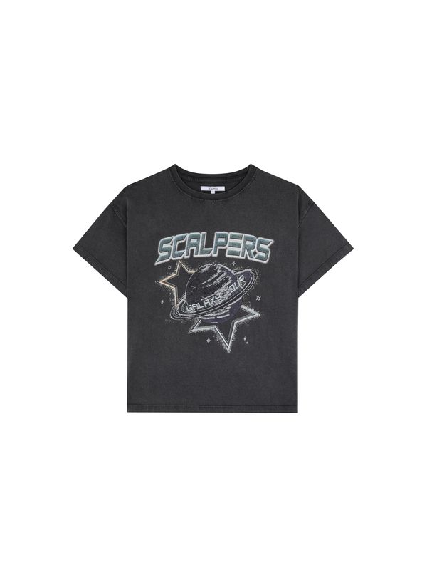 Scalpers Scalpers Majica 'Galaxy'  modra / siva / temno siva / bela