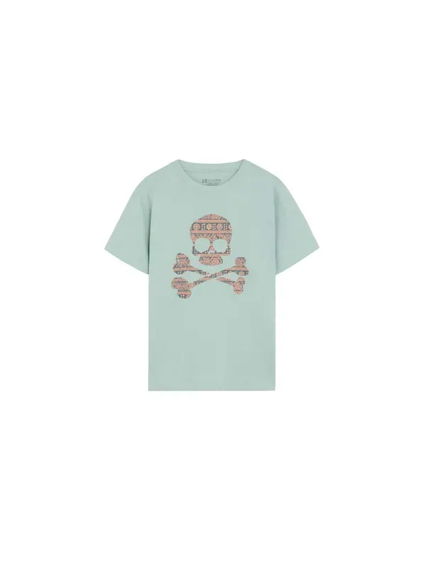 Scalpers Scalpers Majica 'Ikat Skull Tee'  meta