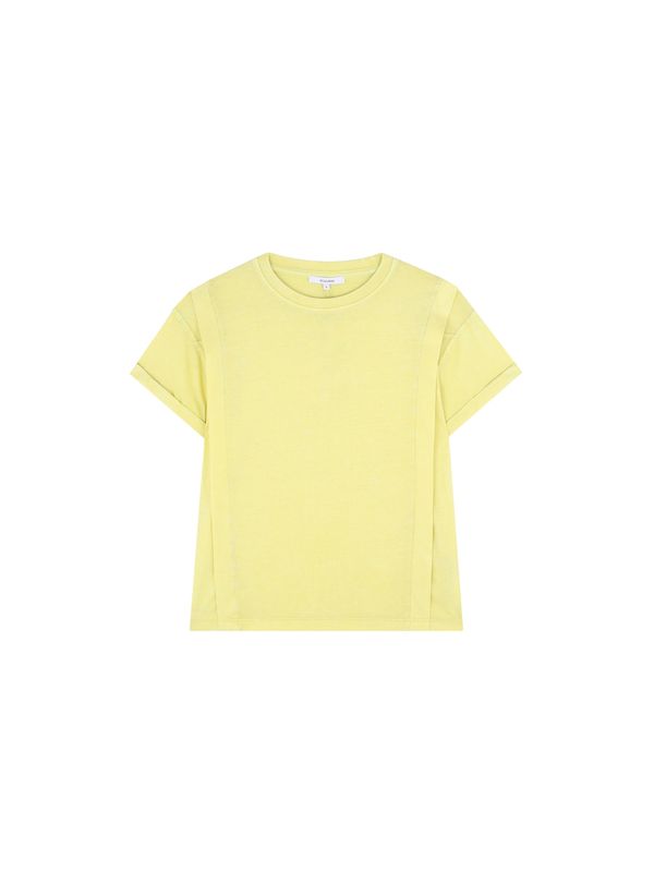 Scalpers Scalpers Majica 'Lapel Marble'  pastelno rumena