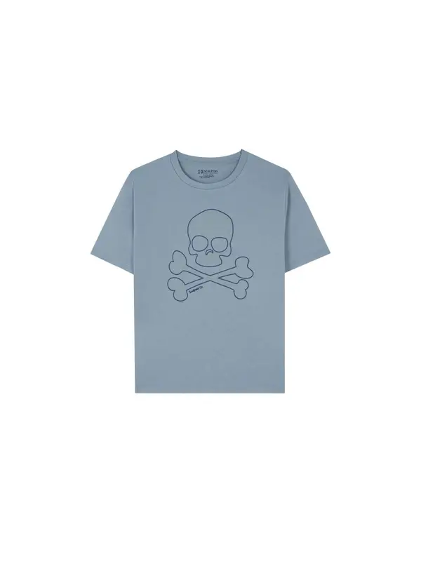 Scalpers Scalpers Majica 'Magic Skull'  modra / golobje modra