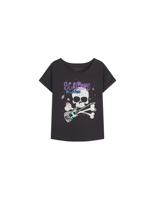 Scalpers Scalpers Majica  modra / antracit / lila / bela
