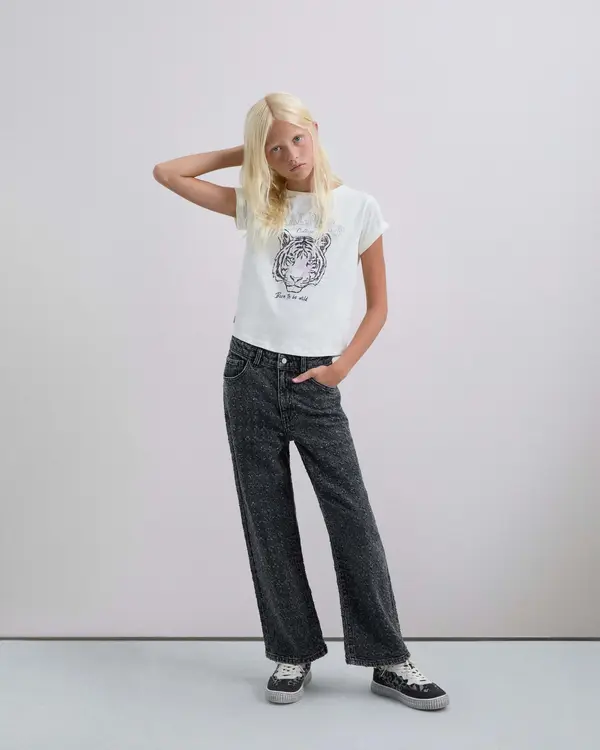 Scalpers Scalpers Majica 'Sctigertee'  temno liila / off-bela