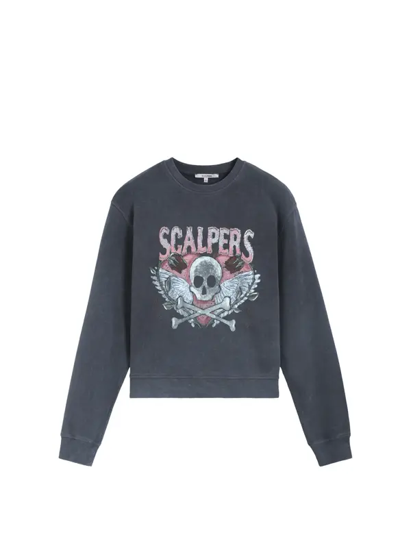 Scalpers Scalpers Majica ' '  siva / temno siva