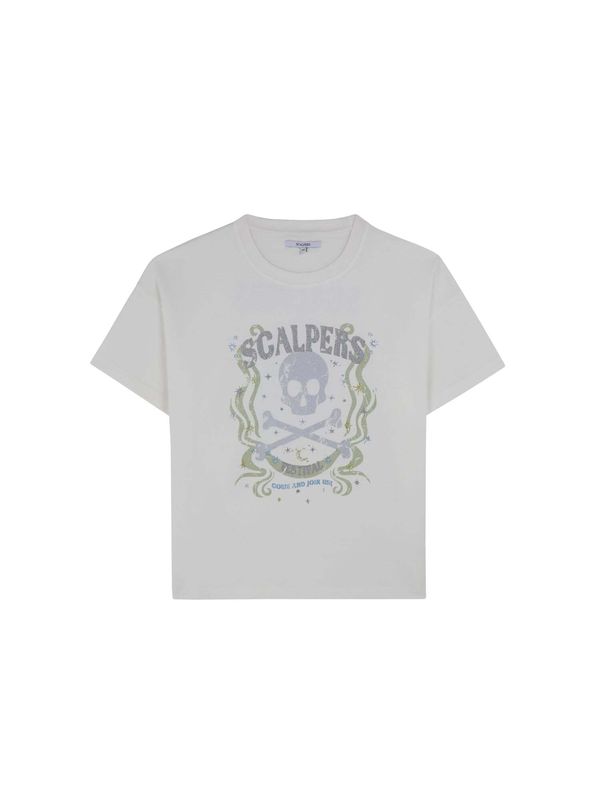 Scalpers Scalpers Majica 'Skull Festival '  modra / svetlo siva / črna