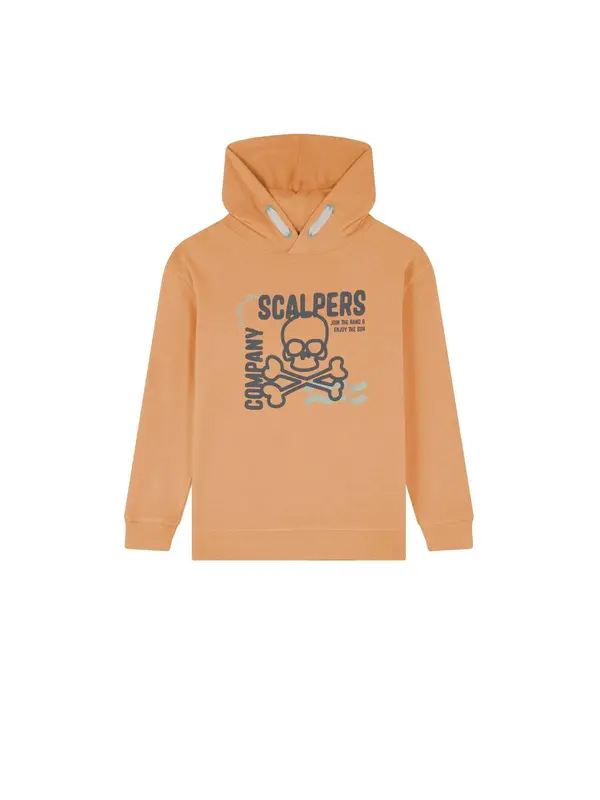 Scalpers Scalpers Majica 'Stroke'  siva / temno siva / breskev