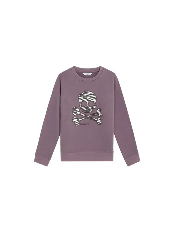 Scalpers Scalpers Majica 'Zebraskull'  lila / črna / bela