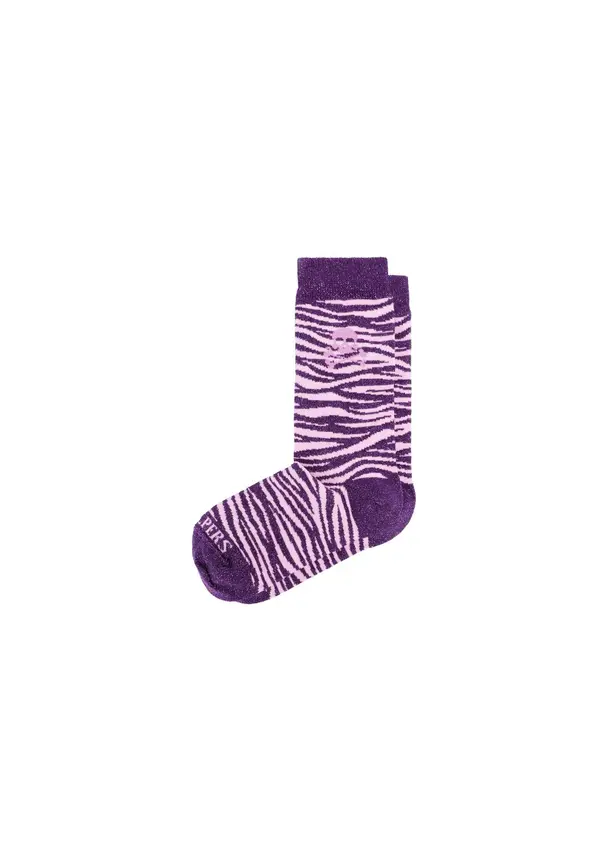 Scalpers Scalpers Nogavice 'Zebra Lurex'  majnica / svetlo lila