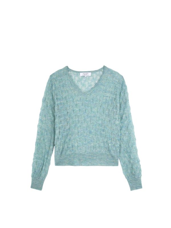 Scalpers Scalpers Pulover 'Pointelle'  progasto modra