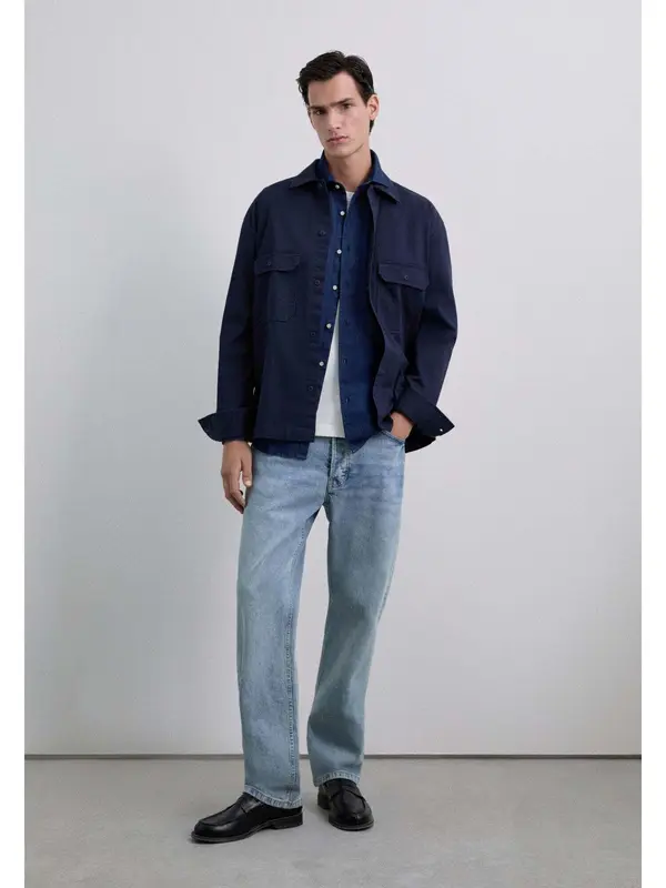 Scalpers Scalpers Srajca 'Foster'  moder denim
