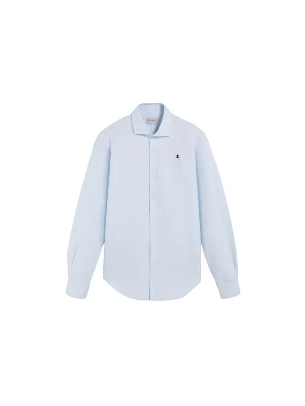 Scalpers Scalpers Srajca 'Oxford Peach'  svetlo modra