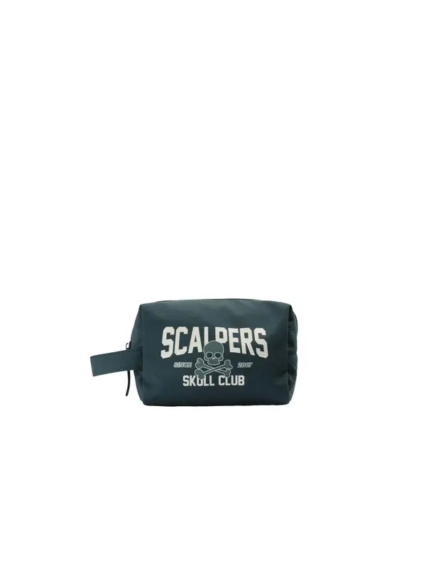 Scalpers Scalpers Torba 'Skull Club'  temno zelena / naravno bela