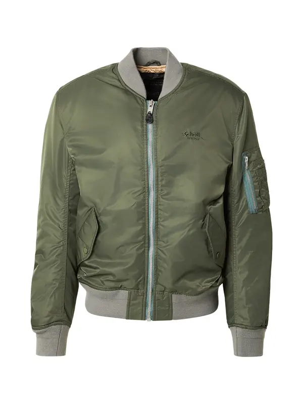 Schott NYC Schott NYC Prehodna jakna 'MACAMPSRS'  oliva / pastelno zelena