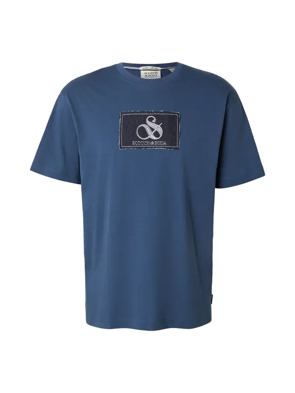 SCOTCH & SODA SCOTCH & SODA Majica  modra / moder denim / bela