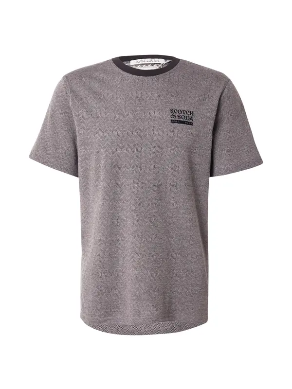 SCOTCH & SODA SCOTCH & SODA Majica  svetlo siva / črna