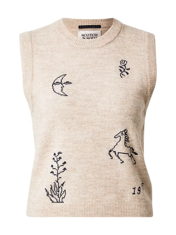 SCOTCH & SODA SCOTCH & SODA Pulover  bež / črna
