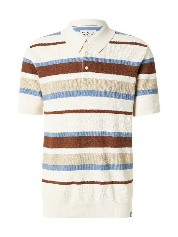 SCOTCH & SODA SCOTCH & SODA Pulover  bež / svetlo bež / svetlo modra / rjava