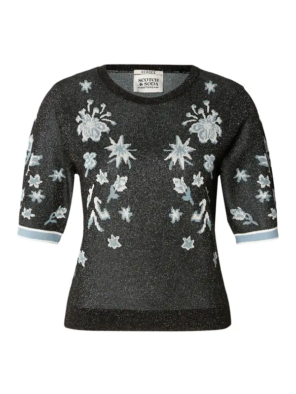 SCOTCH & SODA SCOTCH & SODA Pulover  nočno modra / svetlo modra / off-bela