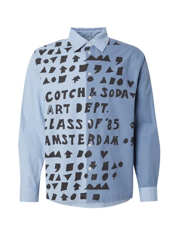 SCOTCH & SODA SCOTCH & SODA Srajca  golobje modra / svetlo modra / črna