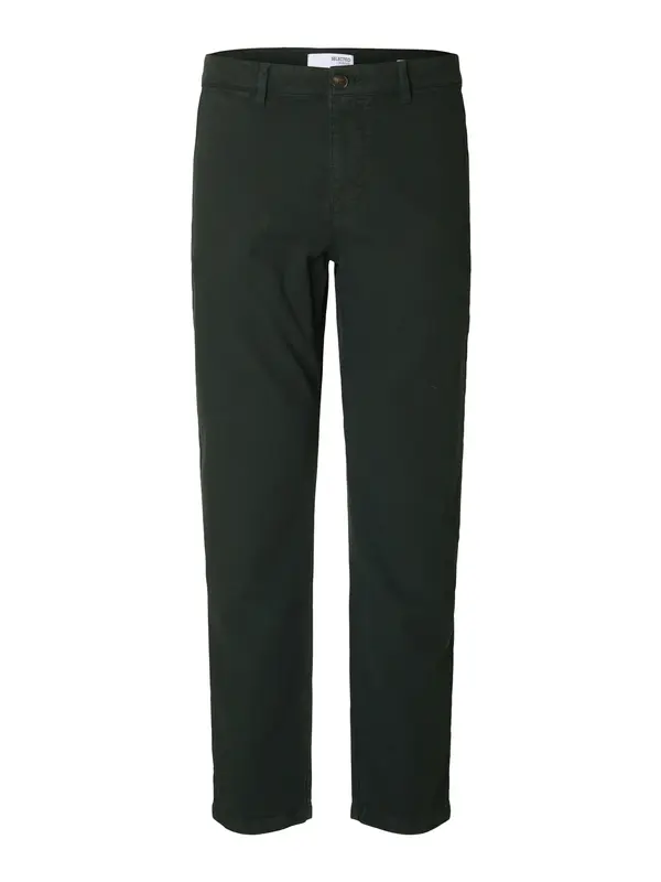 SELECTED SELECTED Chino hlače 'SLH175-MILES'  temno zelena