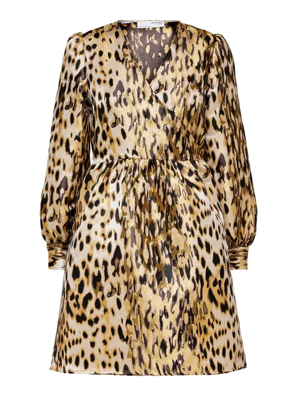 Selected Femme Petite Selected Femme Petite Obleka  rumena / črna / bela