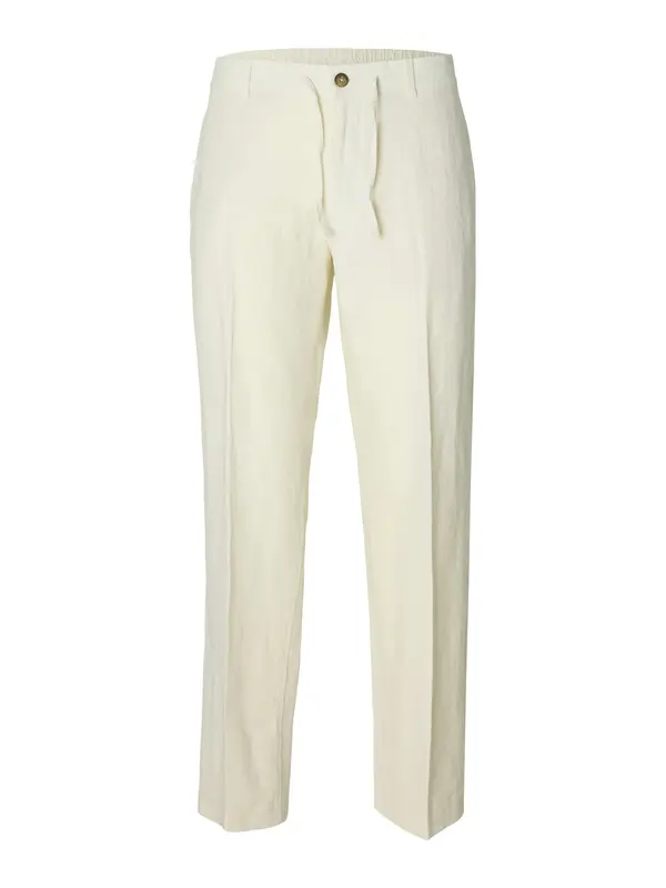 SELECTED SELECTED Hlače na rob 'SLH196-STRAIGHT LEROY'  bela