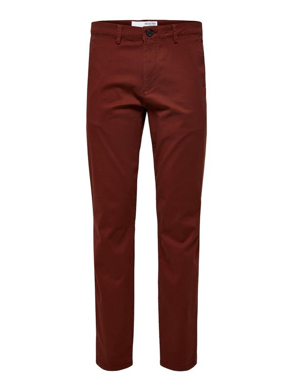 SELECTED HOMME SELECTED HOMME Chino hlače 'Miles Flex'  kostanj rjava