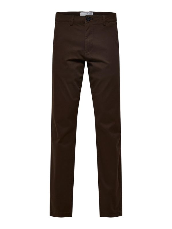SELECTED HOMME SELECTED HOMME Chino hlače 'Miles Flex'  temno rjava