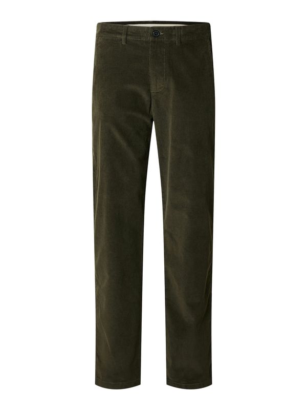 SELECTED HOMME SELECTED HOMME Chino hlače 'SLHMILES'  temno zelena