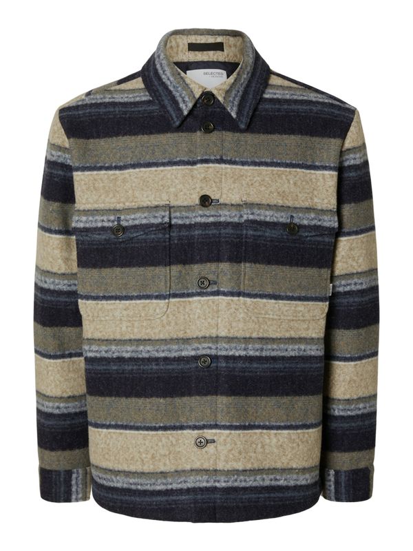 SELECTED HOMME SELECTED HOMME Majica 'SLHArchive'  nočno modra / opal / kapučino / bela