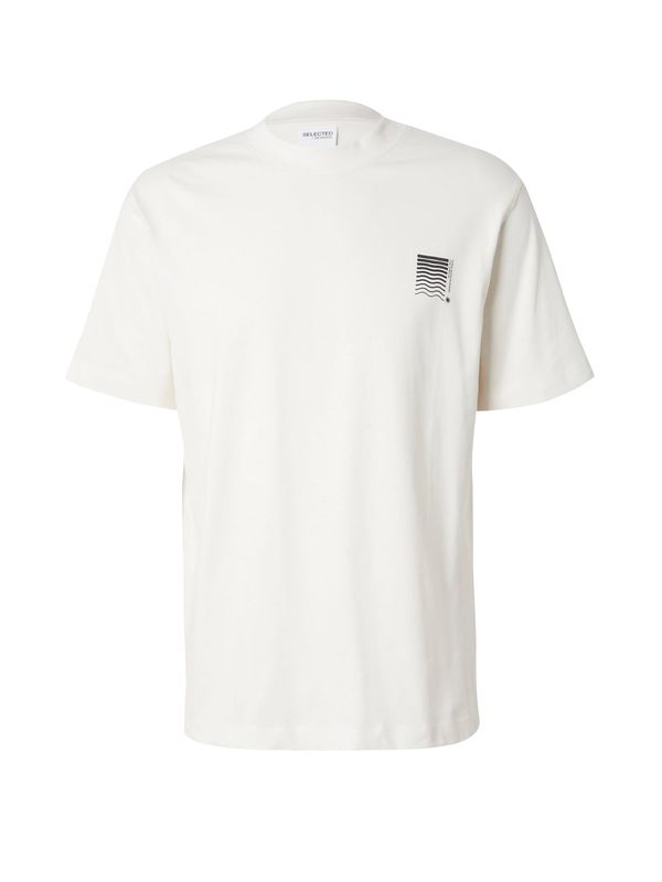 SELECTED HOMME SELECTED HOMME Majica 'SLHRELAXSAXON'  črna / naravno bela