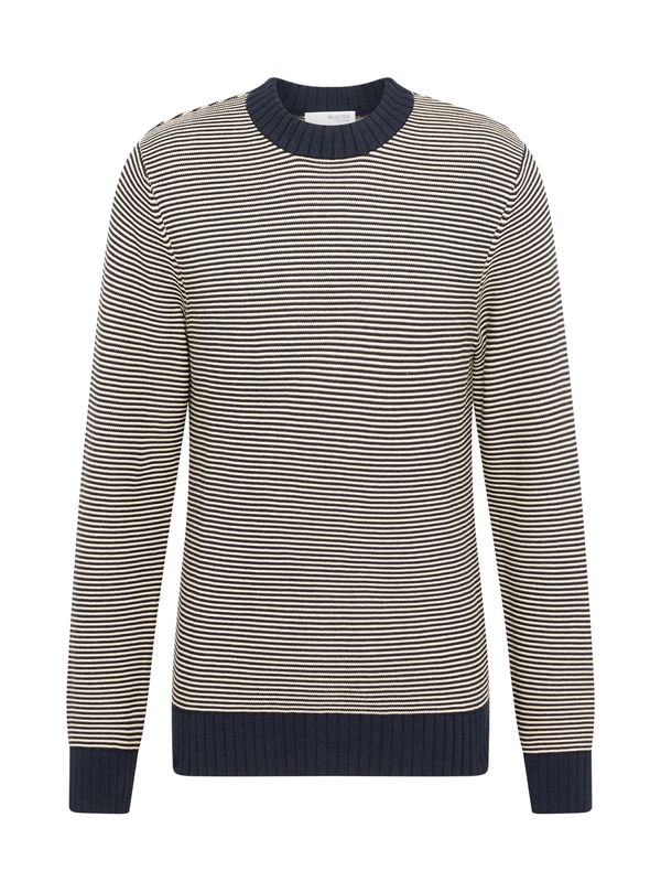 SELECTED HOMME SELECTED HOMME Pulover 'SLHRobert'  bež / mornarska