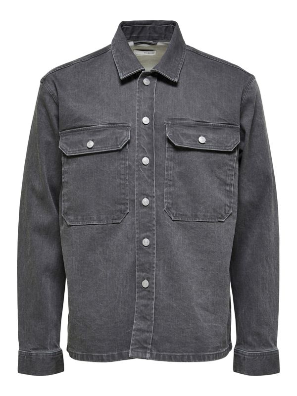 SELECTED HOMME SELECTED HOMME Srajca  siv denim