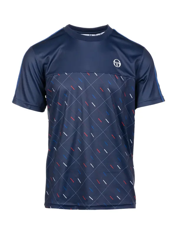 Sergio Tacchini Sergio Tacchini Funkcionalna majica 'Scotland'  modra / temno modra / rdeča / bela