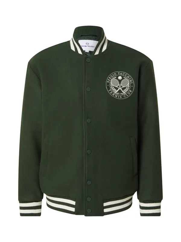 Sergio Tacchini Sergio Tacchini Prehodna jakna 'CIRCOLO'  temno zelena / bela