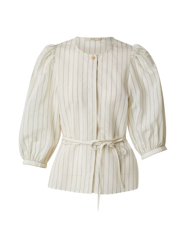 sessun sessun Bluza  ecru / temno siva