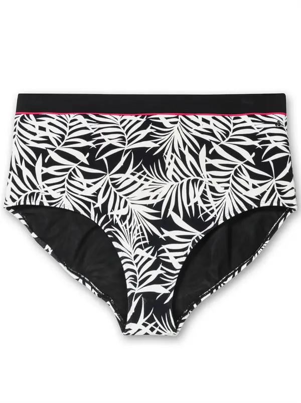 SHEEGO SHEEGO Bikini hlačke  rdeča / črna / bela