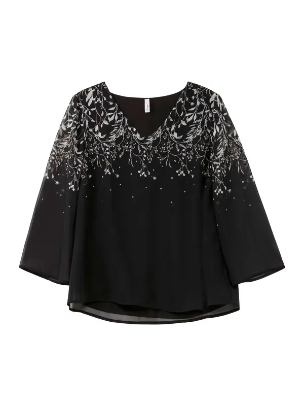 SHEEGO SHEEGO Bluza  črna / bela