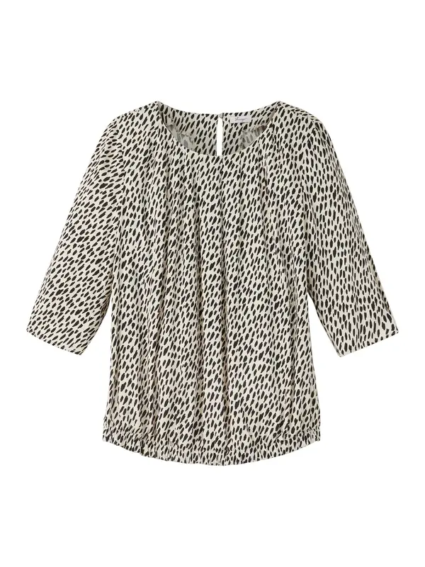 SHEEGO SHEEGO Bluza  ecru / črna
