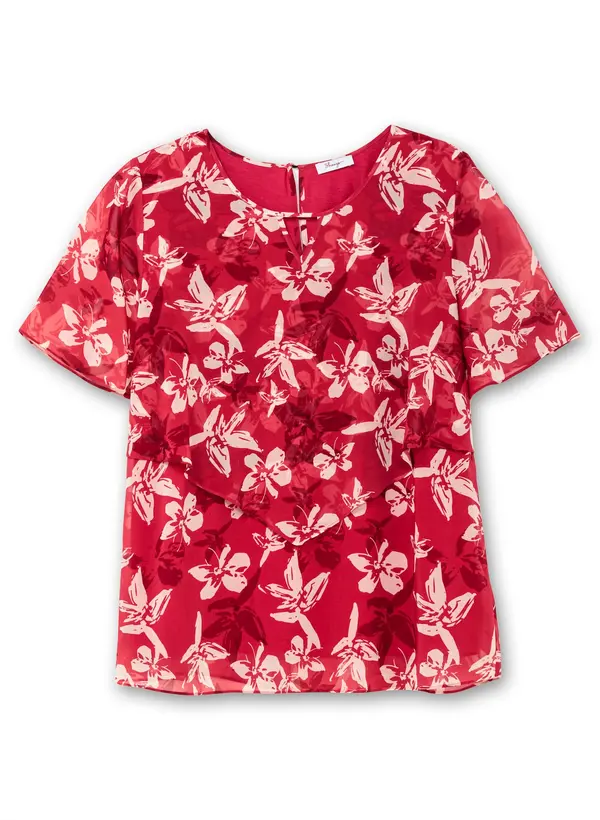 SHEEGO SHEEGO Bluza  svetlo rdeča / temno rdeča / off-bela