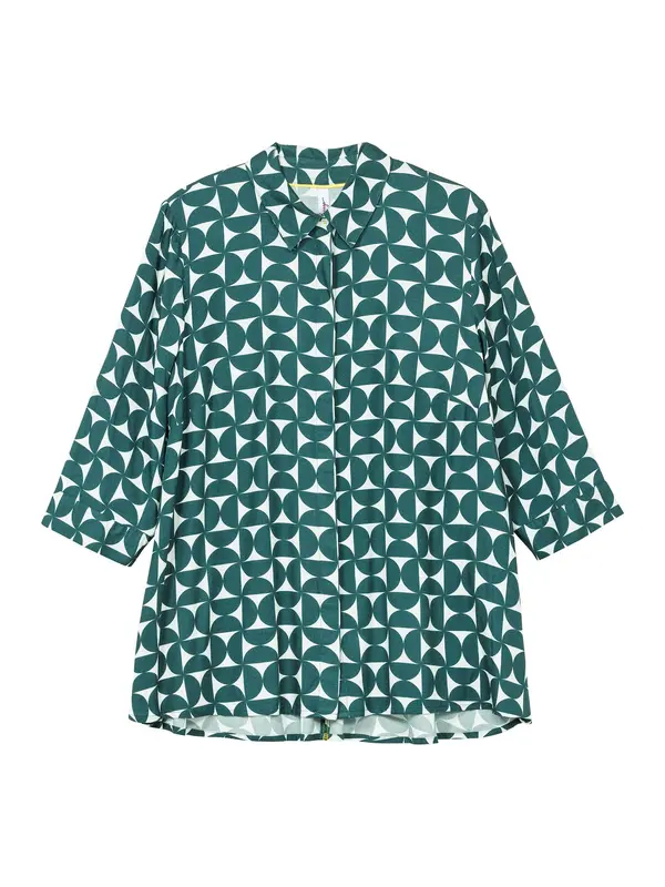 SHEEGO SHEEGO Bluza  temno zelena / bela