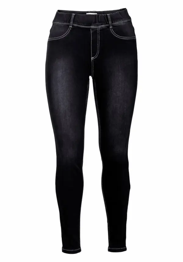 SHEEGO SHEEGO Jeans pajkice  črn denim