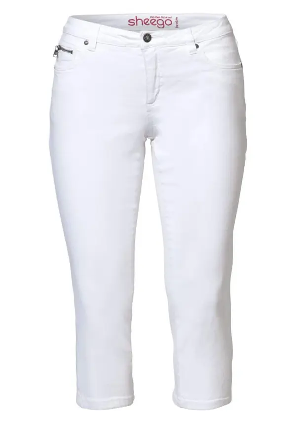 SHEEGO SHEEGO Kavbojke  bel denim