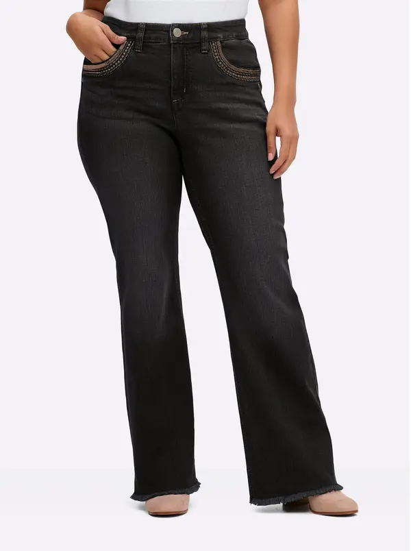 SHEEGO SHEEGO Kavbojke  črn denim