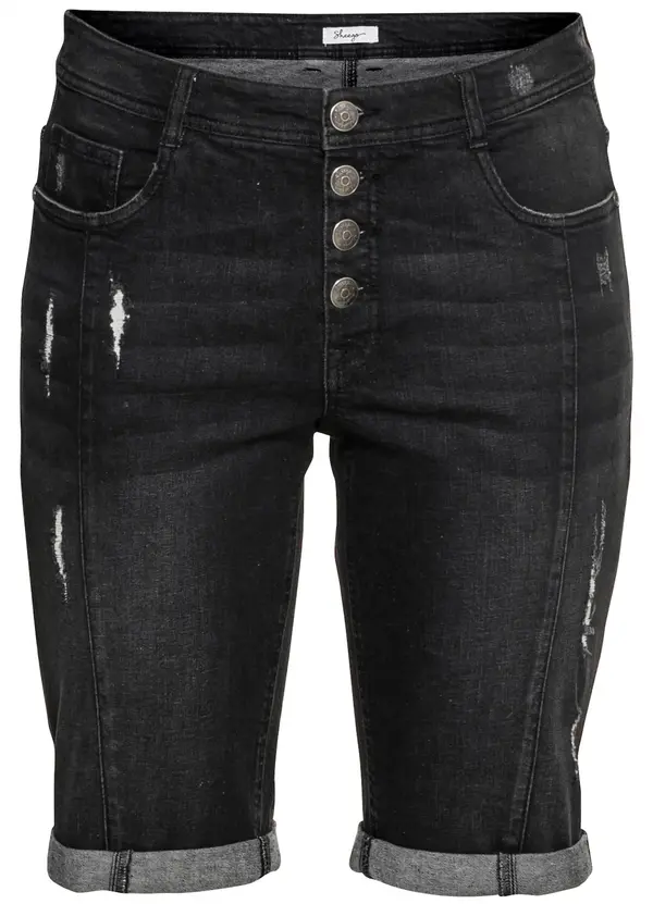 SHEEGO SHEEGO Kavbojke  črn denim