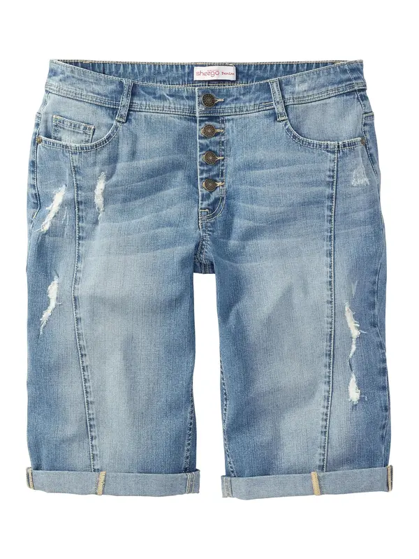 SHEEGO SHEEGO Kavbojke  moder denim