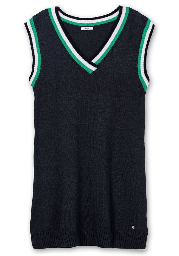 SHEEGO SHEEGO Pletena obleka  temno modra / zelena / bela