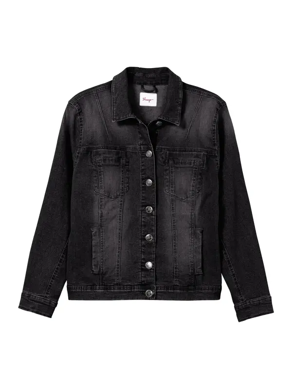 SHEEGO SHEEGO Prehodna jakna  črn denim