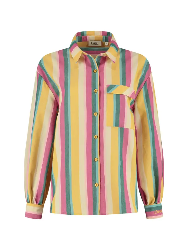 Shiwi Shiwi Bluza 'Esmee'  kari / pastelno rumena / smaragd / roza